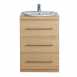 500 Slimline Basin Unit Carcass Maple