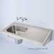 Armitage Shanks Clyde S6532 Two Tap Holes Right Hand Bowl Plaster Sink Ss