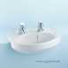 Armitage Shanks Profile S2442 500mm Two Tap Holes Vanity Basin Wh S244201