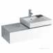 3d 890 Vanity Unit Right Hand Cutout 1 Drawer-alpine White 840590
