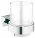 Grohe Essentials Cube Crystal Glass With Holder 40755001