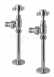 Pair Of Traditional Rad Valves Plus Tails Chrome 41.3009