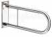 Delabie Drop-down Support Rail 33.7 L650 Polished Stainless Steel