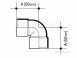 5z160 40mm Knuckle Bend 90 Deg Black Abs