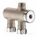 Delabie Pre-rinse Set W Twin Hole Mix C-c 150 Plus Swivel Spout 22 L200