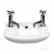 Loire 350 X 250 Cloakroom Basin Two Tap Holes White 75.0018