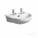 E100 Round S/r Basin 550x440 Two Tap Holes White