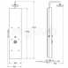 Ideal Standard Trevi T9349 Zena Shower Totem Lt/grn Glass