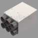 6port Dist Box Narrow 125mm X 75mm Conns