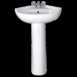Elite Et4212 550mm Two Tap Holes Wash Basin Wh Et4212wh