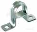 Saddle Clip - Chrome - 2 Piece - 15mm