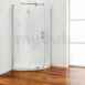 Coram 950mm Premier Frameless Sliding Crescent Door Chrome/clear