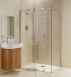 Coram 1200mm Premier Frameless Sliding Door/ 800mm Side Panel Pack Chrome/clear