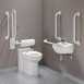 Doc.m Rimless Btw Pack Left Hand White Grab Rails And Seat Pk8247wh