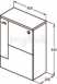 Ideal Standard Concept Space Wc Unit 600 Left Hand Gls Wht Ftd E0432wg