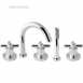 Bristan AE BF C Polished Chrome Acute Double Handle Deck Mount Bath Fillers