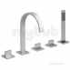 5 Hole Bath Shower Mixer Deck Mounted Geo-135-3/4-c/p