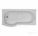 Galerie Optimise Offset Shower Bath 1500x700/800 Left Hand No Tap Gp8710wh