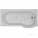 Galerie Optimise Offset Shower Bath 1700x750/850 Right Hand No Tap Gp8930wh