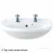 Galerie Optimise Semi-recessed Basin 550x405 2 Tap Gp4622wh