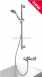 Unica S 65cm Wall Bar Ex Hose Chrome