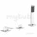 3 Hole Bath/shower Mixer Single Lever Dck Mount W/o
