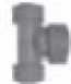 15x15x22mm 2 Ends Reduced Tee Pb1622