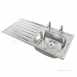 1028 Inset Sink Left Hand Drainer Right Hand Sink 2 Tap Holes No Overflow Ps8602ss
