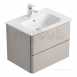 Softmood 600mm Basin Unit 2 Drwr Gl Lgry