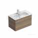 Softmood 800mm Basin Unit 2 Drwr Gls Wht T7801wg