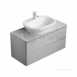 Softmood 1000mm Basin Unit 2 Drw Gls Wht T7802wg