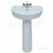 View Ti Vw4222 550mm Two Tap Holes Basin White Vw4222wh