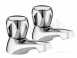 Club Basin Taps Eco6 Chrome Plated With Metal Heads Vac 1/2 E6 C Mt