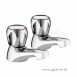 Club Basin Taps-ex Heads Pair Cp