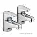 Bristan Jute Basin Taps Chrome Plated Ju 1/2 C