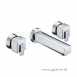 Moloko 3 Hole Wall Mounted Basin Mixer Cp
