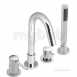 4 Hole Bath Shower Mixer Single Lvr Deck Mtd