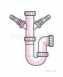 40mm Appliance Trap Swivel P Double Inlet