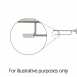 Armitage Shanks Contemp 21 Support 80 St/st Hngd Arm G4 S6362my
