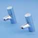 Armitage Shanks Avon 21 Push Buttn 1/2 Inch Basin Pillr Taps B9086aa