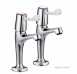 Value Lever High Neck Pillar Taps Chrome Plated Wth