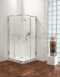 760mm Premier Corner Entry Door Pack Polished Silver Etched Satin Modesty Panel 1