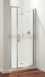 760mm Premier Pivot Door Polished Silver Etched Satin Modesty Panel 2 Door Only