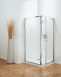 Coram Optima Pivot Door 900mm White/clear Glass Glass