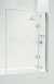 Coram Hinged Square 1050mm Screen With Basket Chrome/plain Glass