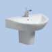 Twyford Fw4111 600 X 440 Flow W/basin Wh Fw4111wh