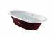 Eliptico Oval Cast Iron Bath With Bordeaux Exterior And Anti-slip Base 23365003