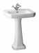 Ideal Standard Waverly Victorian Basin 610 Two Tap Holes White U023601