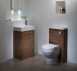 Kobe Floor Unit 450 Inc Basin Walnut