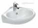 279371 Kompact Cornr Cloakroom Basin Two Tap Holes Wh